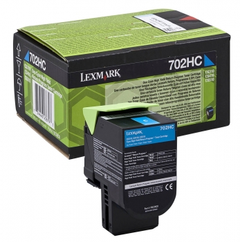 Original Tonerkartusche -  Lexmark 70C2HC0 ( 702HC ) Cyan