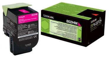 Original Tonerkartusche -  Lexmark 80C2HM0 ( 802HM ) Magenta