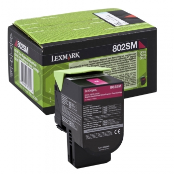 Original Tonerkartusche -  Lexmark 80C2SM0 ( 802SM ) Magenta