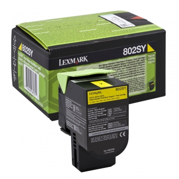 Original Tonerkartusche -  Lexmark 80C2SY0 ( 802SY ) Yellow