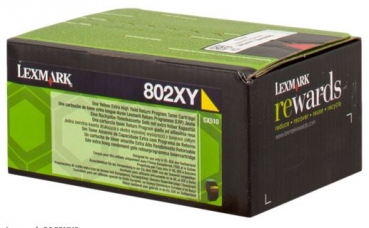 Original Tonerkartusche -  Lexmark 80C2XY0 ( 802XY ) Yellow