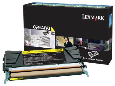 Original Tonerkartusche -  Lexmark C746A1YG Yellow