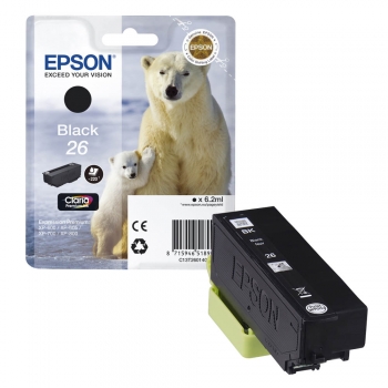 Original Tintenpatrone  -  Epson T26 Black