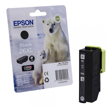 Original Tintenpatrone  -  Epson T26XL Black