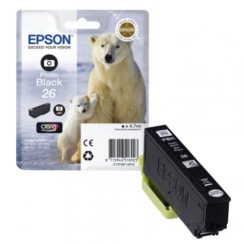 Original Tintenpatrone  -  Epson T26 Photo Black