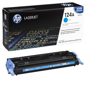 Original Tonerkartusche -  HP Q6001A ( HP124A ) Cyan